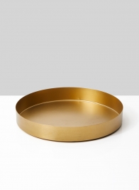 8in Round Gold Tray
