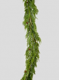70in Cypress Garland With Mini Pine Cones