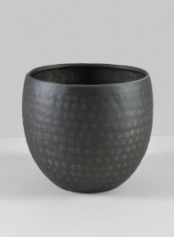 6in Anga Aluminium Ethnic  Black Pot