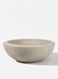 20 ½in Antique White Stone Lip Bowl