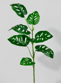 32 ½in Swiss Cheese Monstera Leaf Spray