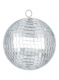 4in Silver Mirror Ball Ornaments, Set of 6