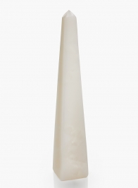 White Moroccan Onyx Obelisk