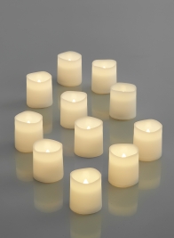 Warm White LED Votive Candle, Set of 12