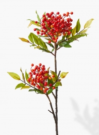 36in Orange & Red Berry Branch