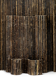 Inside-Wired Black Bamboo Fences