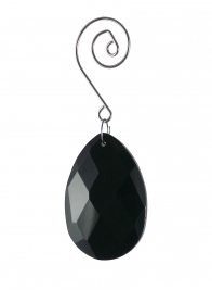 black crystal teardrop ornament JB006BK