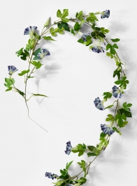 blue morning glory vine silk flowers for wedding ceremony decor