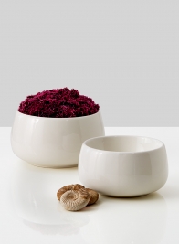 6 ¾in & 8in Low White Ceramic Bowls