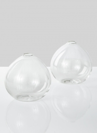4in Clear Ball Vase, Set of 2