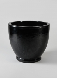 Glossy Black Ceramic Tuscon Egg Pots