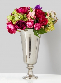 16in Nickel Flower Vase