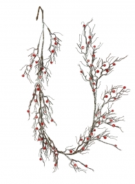 51in Red Berry & Snow Garland