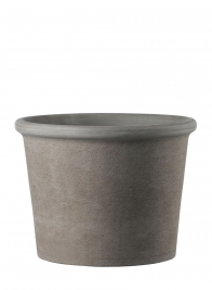 Primitivo Graphite Clay Round Pot