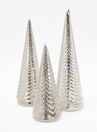 Silver Mercury Glass Table Christmas Trees