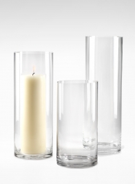 6x12-, 6x16 -inch Clear Glass Cylinder Vases