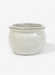 7in & 11 ¾in Marbel White Glazed Pot