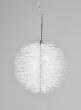 White Glitter Bottle Brush Ornament Ball