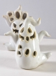 5 1/4in Spooky Porcelain Mini Ghost With LED Light, Set of 2