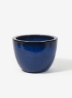8in Blue Glazed Ceramic Pot