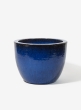 8in Blue Glazed Ceramic Pot