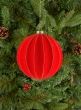 6in Red Flocked Ornament