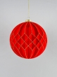 6in Red Flocked Stripe Ornament