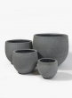 Round Rough Grey Ficonstone Pots