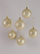 3in Platinum Glitter Ornament, Set of 6