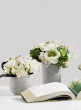 white and green wedding floral centerpieces
