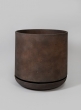 Zephyr Antique Brown Pot With Saucer
