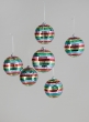 3in Multicolor Disco Ball Ornament, Set of 6