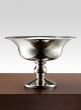nickel pedestal compote floral centerpiece vase