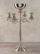23 ½in Nickel Candelabra With Bowl