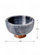 Black Marble Bowl With Copper Ring