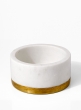 White Marble Bowl With Brass Ring