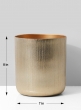7in x 8in Gold Vase