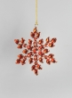 Acrylic Red Stone Hanging Snowflake