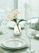 White Lilies in Milk Bottle Vase, Set of 2