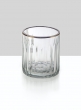 Etched Glass Votive Holders With Gold Rims