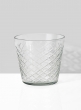 4 x 3 ¾in Diamond Cut Glass Vase