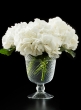 Diamond cut glass pedestal vase