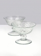 Diamond Cut Glass Pedestal Bowl, 4½ x 3 ½in