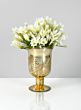 6in Gold Etched Goblet Vase