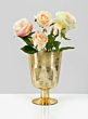 6 x 8 ½in Antique Gold Pedestal Vase