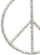5in Silver Beaded Peace Sign Ornament