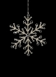 glass beaded crystal snowflake Christmas ornament