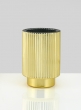 5in Gold Pleated Glass Votive Holder