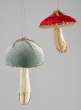 Red Pink & Green Hanging Mushrooms, Set of 3