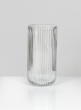 8in Pleated Clear Vase